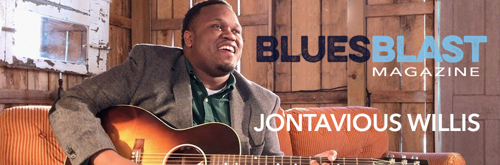 Jonathan williams on the cover of blues blast magazine.