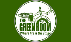 A logo of The Green Room in green color